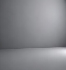 Wall Mural - Smooth grey gradient studio, ideal product showcasing, backdrop, still life