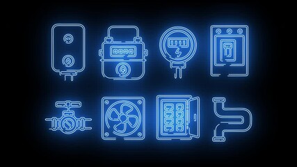 Neon Industrial Control System Interface