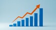 © Sutyono - Rising Bar Chart with Upward Arrow Shows Growth Trend