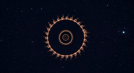 Wall Mural - Spiraling Patterns in the Night Sky: A Photorealistic Illustration