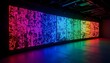 © Nay - A modular panel display utilizing light emitting diodes arranged in a dense matrix, capable of producing a broad spectrum of colors through additive mixing; individual diode clusters