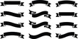© Murad - Collection of black ribbon banners design elements