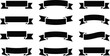 © Murad - Set of black ribbon banners design elements