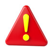 © MS Store - A red triangle with rounded edges and a yellow exclamation point  warning sign isolated on transparent backgruond
