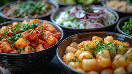 A food delivery app interface displayed on a smartphone screen, showcasing a seamless meal ordering experience for restaurants or cafes. The background provides ample copy space for text or branding.