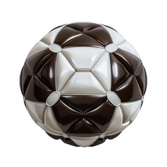Leinwandbilder - Abstract sphere in shiny brown and cream, geometric pattern with circular details