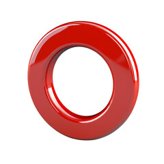 Wall Mural - a captivating shiny red circle illustration against a pristine white backdrop