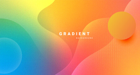 Fototapete - Abstract gradient background with smooth flowing shapes 