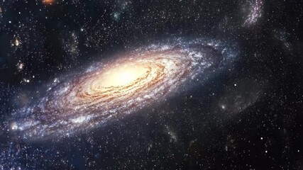 Wall Mural - endless expanse of galaxies and stars creating a cosmic tapestry in vibrant colors, infinite outer s