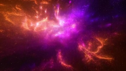 Wall Mural - abstract fractal galaxy, glowing swirls in deep space, cosmic dust