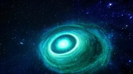 Wall Mural - abstract fractal galaxy, glowing swirls in deep space, cosmic dust