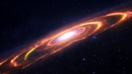 Wall Mural - abstract fractal galaxy, glowing swirls in deep space, cosmic dust