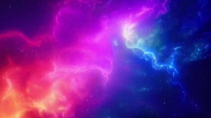 Wall Mural - abstract fractal galaxy, glowing swirls in deep space, cosmic dust