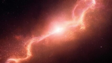 Wall Mural - abstract fractal galaxy, glowing swirls in deep space, cosmic dust