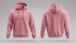 © suldev - mock up plain pink hoodie, seen from the front and back