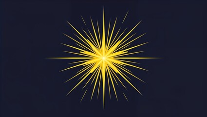Wall Mural - light ray burst line art glowing in the dark on plain dark background