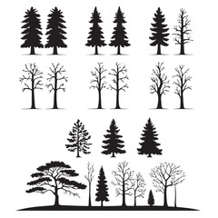 tree silhouettes Illustration collection