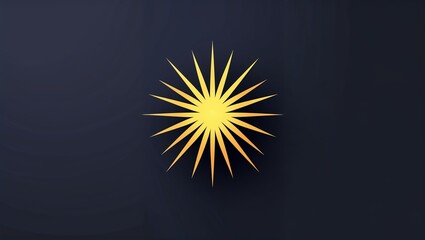 Wall Mural - starburst shape glowing in the dark on plain dark background