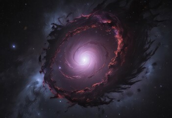 Wall Mural - Vast, star-strewn cosmic void  Deep black, swirling nebulae ,  subtle,  otherworldly,  colorful