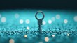 © MAY - Security Data Encryption Encryption key unlocking a secure data vault, digital interface with access codes, represents secure data storage and retrieval