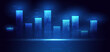 © Pramote - Arrow up finance chart stock market growth glowing light effect on dark blue background. Business investment concept.