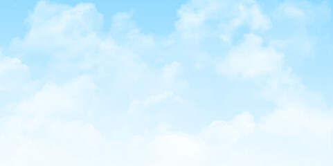 Aufkleber - Bright white clouds over blue sky. White cloud on blue sky