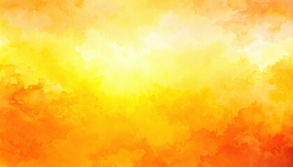 Wall Mural - warm yellow orange watercolor background