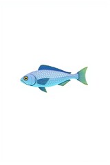 Wall Mural - Blue Fish Illustration