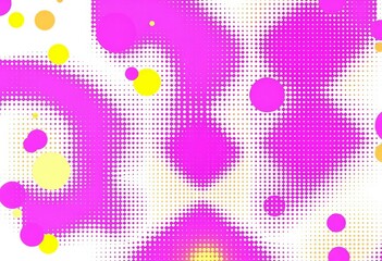 Wall Mural - abstract halftone pattern, white background, cyan, magenta, yellow, print, dots