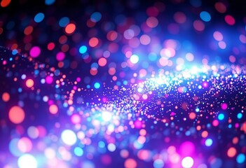 Wall Mural - Abstract digital particle field, glowing data streams, stream, reality