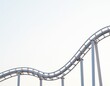 © NAVA - White Roller Coaster Track Against Bright Sky - Thrilling Amusement Park Ride