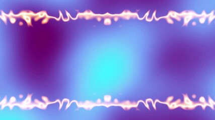 Fototapete - Simple digital lines fiery frame made symmetric flames with empty space in the center, ideal for text or design. Loop