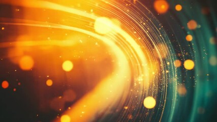 Wall Mural - A bright orange and green swirl of light and dark specks. The light specks are scattered throughout, creating a sense of movement and energy. The dark specks add depth