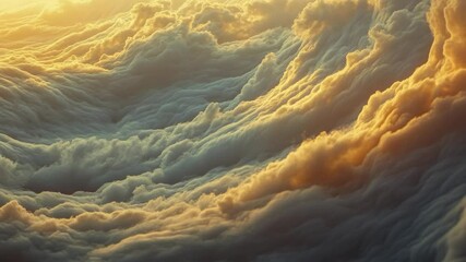 Wall Mural - the sky is filled with clouds and the sun is shining through them. the clouds are white and fluffy, 