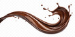 © MDShafaat - smooth liquid light chocolate splash in curve style isolated on transparent background
