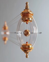 Wall Mural - swinging pendulum max potential and kinetic points labeled motion path visualization side view layou