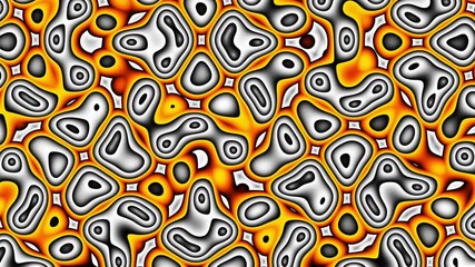 Poster - Abstract loop seamless pattern with organic shapes. 4k loop background