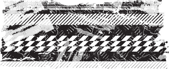 Fototapete - Grunge textured banner with rough edges. Speckled texture. Overlay grunge texture . Simply place texture over any object to create grunge effect . Banner with scratched surface for your design. 