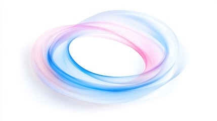 Leinwandbilder - Elegant abstract flow design in pastel swirls over clean white. Ideal high-res background for digital art, websites, or graphic design projects...