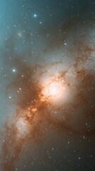 Wall Mural - Vibrant galaxy and starfield in deep space celestial scene astronomy and universe concept