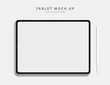 © kingkai - Realistic 3d tablet screen mockup and tablet pencil with shadow on top of devices for web, UI UX and application banner template. Vector illustration