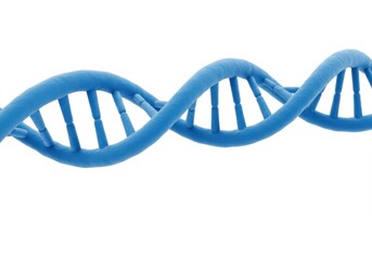 blue dna structure isolated on white background. use cases: science, medicine, biology, genetics.