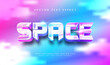 © Niestart Creation - Colorful space editable vector text effect with modern concept.