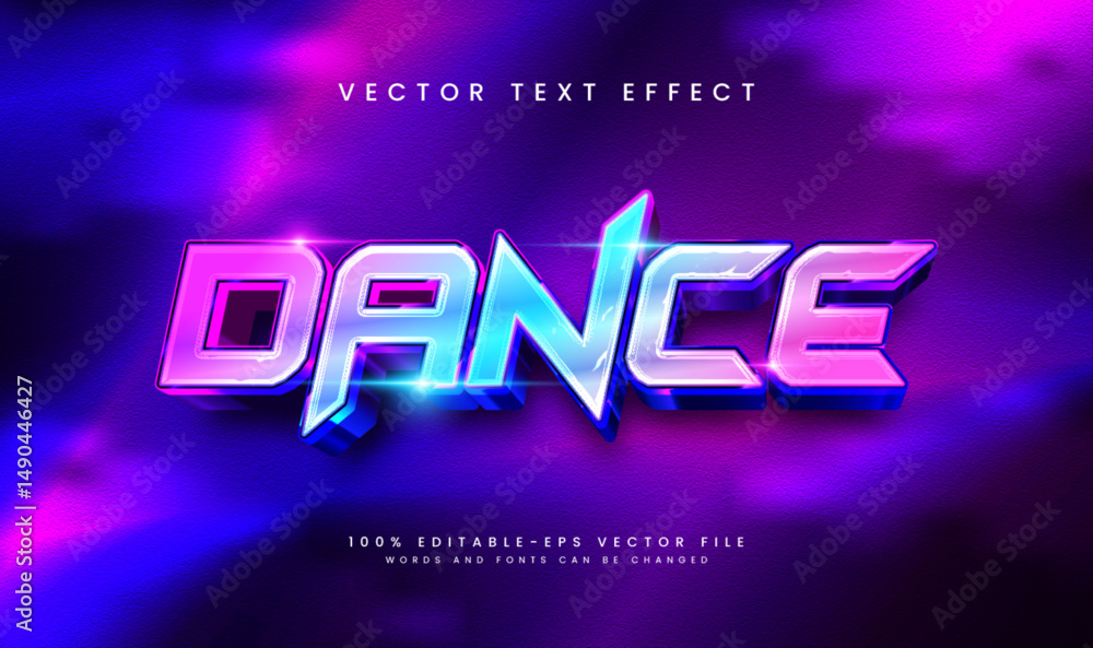 Dance music editable text style effect. Suitable for night event ...