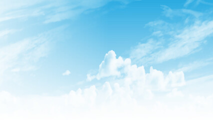 Wall Mural - blue sky white cloud nature landscape background. clear blue sky background, clouds with background.