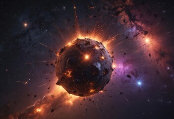 Wall Mural - myriad stars ablaze in velvet night, cosmic dust motes , starfield, outer space, dark