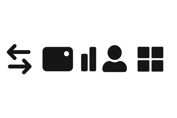 Wall Mural - digital icons representing various functionalities for user interface design in modern applications 
