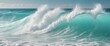 © แสงเดือน สุขทั่วญาติ - Vibrant turquoise ocean waves crash, creating white foam ,  summer,  energy,  tropical