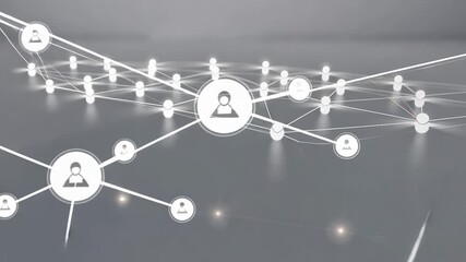Wall Mural - global network connections: a visual representation of interconnectivity