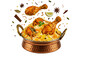 © Irt - Spicy Chicken Biryani with Flying Food Effect - Aromatic chicken biryani, a flavorful rice dish